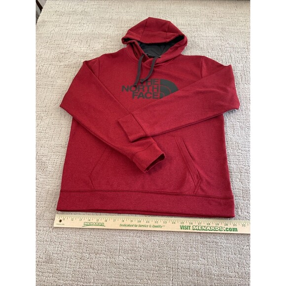 The North Face Hoodie Sweatshirt Mens Large Red Graphic Fleece Pullover Outdoor. - Picture 1 of 11